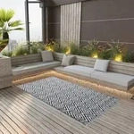 Outdoor-teppich Arakil Wei&szlig; Und Schwarz 160x230 Cm Pp Vidaxl