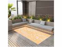 Outdoor-Teppich,Außenteppich Orange und Weiß 120x180 cm pp vidaXL