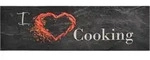 K&uuml;chenteppich Waschbar Cooking Schwarz 45x150 Cm Samt Vidaxl