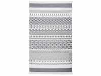 Teppich,Fußmatte Grau und Weiß 120x180 cm Baumwolle vidaXL