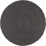 Teppich Handgefertigt Jute Rund 240 Cm Dunkelgrau Vidaxl
