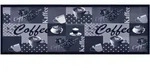 Vidaxl K&uuml;chenbodenmatte Waschbar Kaffee Blau 45x150 Cm