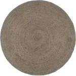 Teppich Handgefertigt Jute Rund 210 Cm Grau Vidaxl