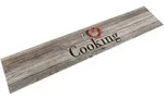 K&uuml;chenteppich Waschbar Cooking Grau 60x300 Cm Samt Vidaxl
