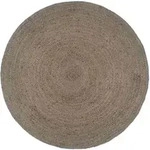 Teppich Handgefertigt Jute Rund 240 Cm Grau Vidaxl