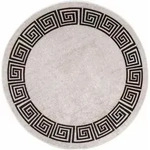 Teppich Waschbar &Phi;120 Cm Hellbeige Rutschfest Vidaxl