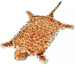 Pl&uuml;sch Leopardenfell Teppich 139 Cm Braun Vidaxl