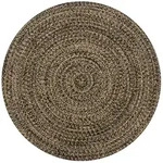 Teppich Handgefertigt Jute Schwarz Und Natur 90 Cm Vidaxl