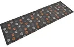 K&uuml;chenteppich Waschbar Pfoten 60x180 Cm Samt Vidaxl