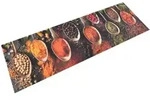 K&uuml;chenteppich Waschbar L&ouml;ffel & Gew&uuml;rze 60x180 Cm Samt Vidaxl