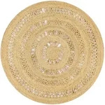 Teppich Handgefertigt Jute Geflochten 120 Cm Vidaxl