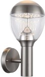 Ausgefallene Led Au&szlig;enwandleuchte Callisto Aus Edelstahl In Silber, H&ouml;he 32cm