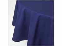 Tischdecke aus 100% Baumwolle, 180 cm rund, marineblau - Marineblau - Homescapes