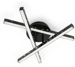 Briloner - Led Deckenleuchte Wandleuchte Glitzereffekt 3000k 15w Schwarz Metall