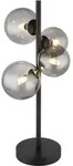 Tischlampe - Riha - Schwarz - Glas Metall Rauchglas - - Globo