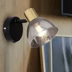 Wandstrahler Mit Schalter Wandspot Wandleuchte Glas Bronzefarben Spot Beweglich,