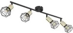 Deckenleuchte 4 Flammig Schwarz Spotleuchte Schwenkbar K&auml;fig Design L 60 Cm