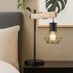 Tischlampe Tischleuchte B&uuml;rolampe Schlafzimmerlampe Wohnzimmerleuchte Holz
