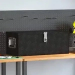 Aufbewahrungsbox Schwarz 70x31x27 Cm Aluminium - Vidaxl