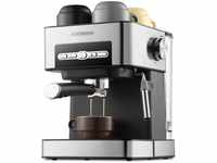 Espressomaschine Edelstahl Design Touch Bedienfeld Dampfausstoßregler 1,6 Liter