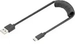Digitus - Usb-kabel Usb 2.0 Usb-a Stecker, Usb-c&reg; Stecker 1.00 M Schwarz Beidseitig