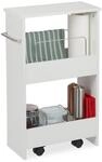 Nischenwagen, 2 F&auml;cher, Nischenregal Mit Rollen, 20 Cm Breit, Schmales Regal Bad &