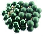 Weihnachts-micro-kugeln Piniengr&uuml;n &Oslash; 2,5 Cm Aus Glas - 24er Set
