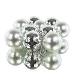 Webmarketpoint - Christbaumkugeln Silberfarben 5 X Gl&auml;nzend & 5 X Matt &Oslash; 6 Cm Aus