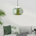 Blop Pendelleuchte 30cm Gr&uuml;n Glas/metall 1x A60, E27, 60 W, Geeignet F&uuml;r