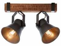 Lampe Plow Spotbalken 2flg schwarz stahl 2x A60, E27, 10W, g.f. Normallampen n. ent.