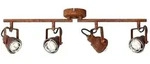 Lampe Bente Spotrohr 4flg Rostfarbend 4x Par51, Gu10, 4w, Geeignet F&uuml;r