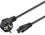Goobay - Netzkabel Mit Kleeblattstecker Nk 114 S-180, 1,8 M, Schwarz, 90&deg;