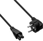 Akyga Strom Adapterkabel [1x Schutzkontakt-stecker - 1x Kleeblatt-buchse C5] 1.50 M