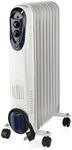 Mobiler Heizk&ouml;rper &Ouml;lheizung Radiator Heizger&auml;t Mit Rollen, Thermostat