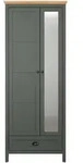 Stanton Kleiderschrank Gr&uuml;n, Eiche Dekor.