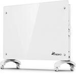 Elektroheizung Wei&szlig; 2000w Glaskonvektor Konvektor Wand Heizung Glas Heizk&ouml;rper Bad