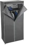 Stoff Kleiderschrank Grau 160 Cm - Stoffschrank Faltschrank Garderoben Schrank