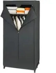 Textilkleiderschrank Deep Black, Kleiderschrank, 160x75x50cm Wenko Wenko