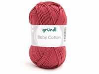 Wolle Baby Cotton 50 g bordeaux Handarbeit - Gründl