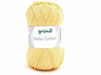 Wolle Baby Cotton 50 g gelb Handarbeit - Gründl