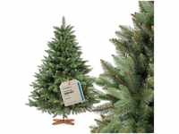 Fairytrees - Weihnachtsbaum künstlich, Nordmanntanne Premium 150 cm,...