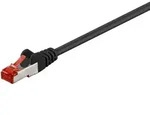Goobay - Cat 6 Patchkabel, S/ftp (pimf), Schwarz, Kupferleiter (cu), Halogenfreier