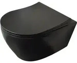 Wc Schwarz Matt Sp&uuml;lrandlos Wand Wc Mit Taharet / Bidet Funktion Softclose Deckel