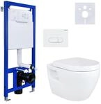 Wand / H&auml;nge Wc Toilette Softclose-deckel Vorwandelement Bet&auml;tigungsplatte - Belvit