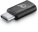 Cellularline Kompakt Adapter, Schwarz Chadusbck Micro Usb Buchse <-> Usb-c Stecker