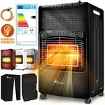 4200 Watt Gasheizer Grau Inkl. Gasdruckregler Gasschlauch + Abdeckung Gasofen