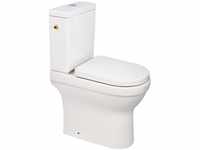 Aquasu - Spülrandlose WC-Kombi +7,5 cm, weiß, Toilette mit Spülkasten und...