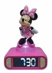 R&eacute;veil Digital Avec Veilleuse Lumineuse Minnie En 3d Et Effets Sonores