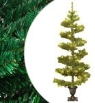 Spiral-weihnachtsbaum Mit Beleuchtung Und Topf Gr&uuml;n 120 Cm Vidaxl