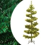 Spiral-weihnachtsbaum Mit Beleuchtung Und St&auml;nder Gr&uuml;n 150 Cm - Vidaxl